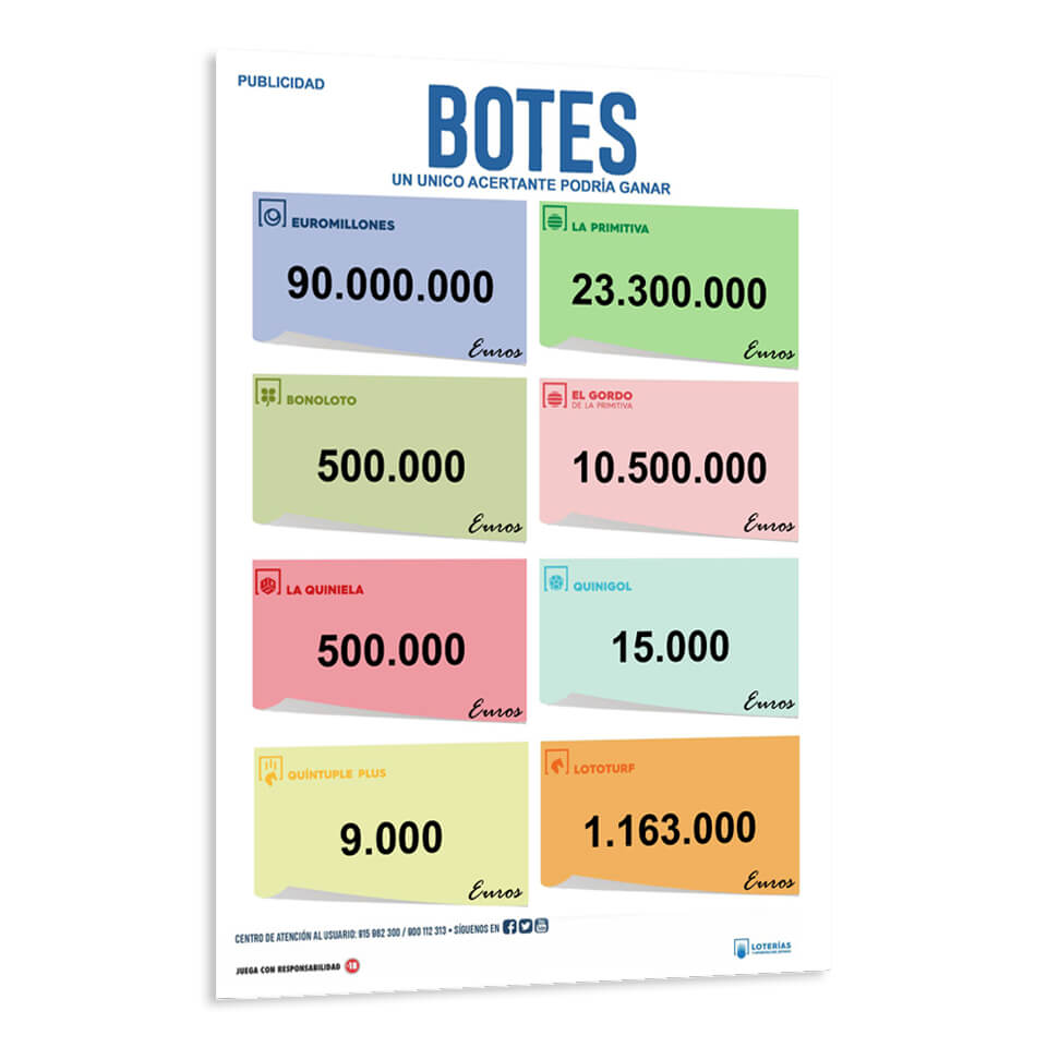 Carteles oficiales de botes de SELAE