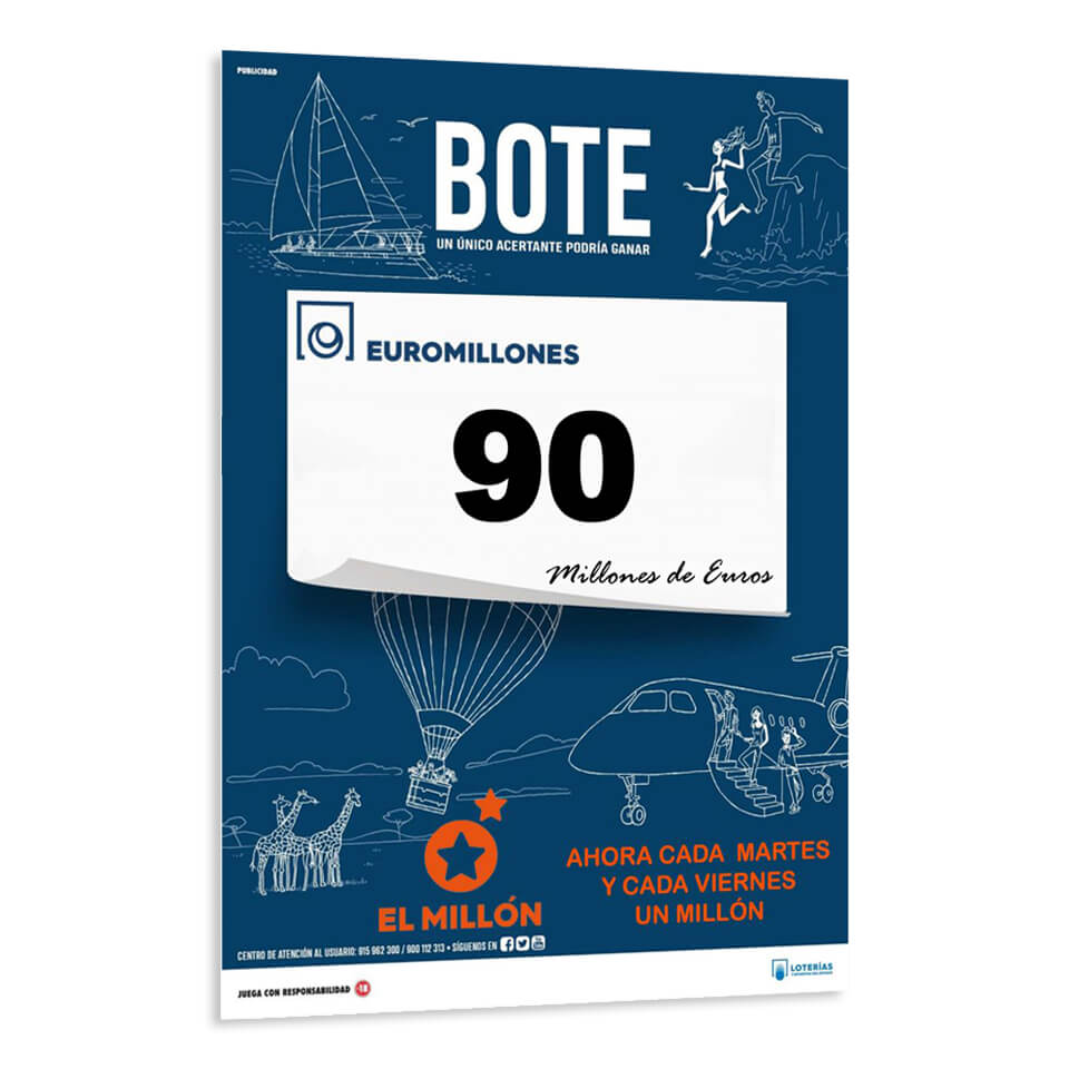 Carteles oficiales de botes de Euromillones